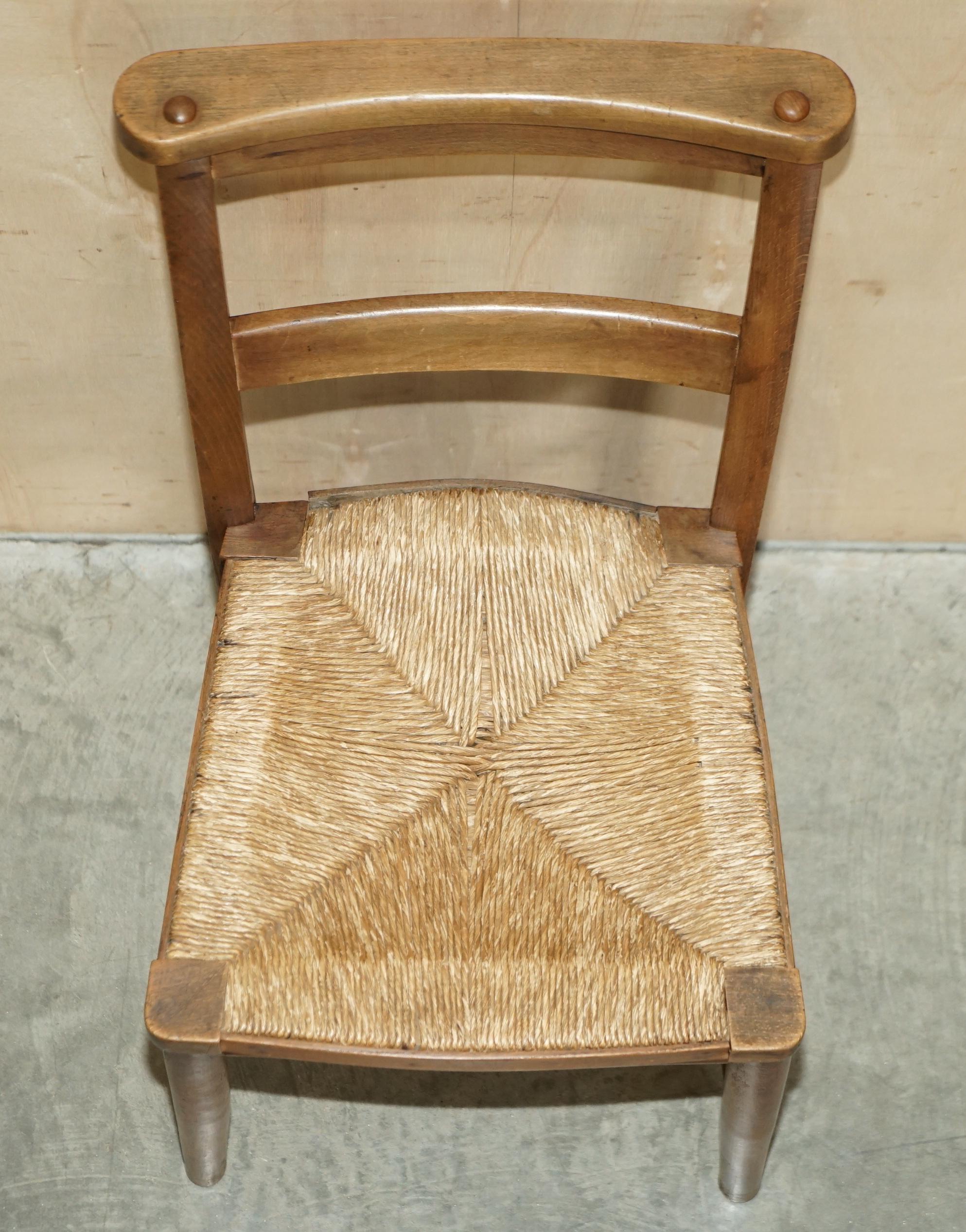 Suite aus sechs holländischen Esszimmerstühlen mit Leiterrückenlehne aus Eichenholz, 6 Stück, um 1860 im Angebot 4