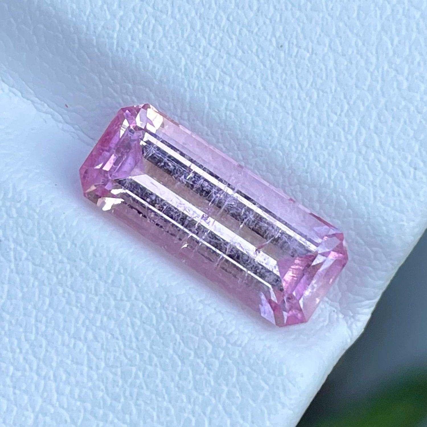 Women's or Men's Lovely Sweet Pink Tourmaline Cut Gemstone 5.05 Carats Faceted Tourmaline Stone