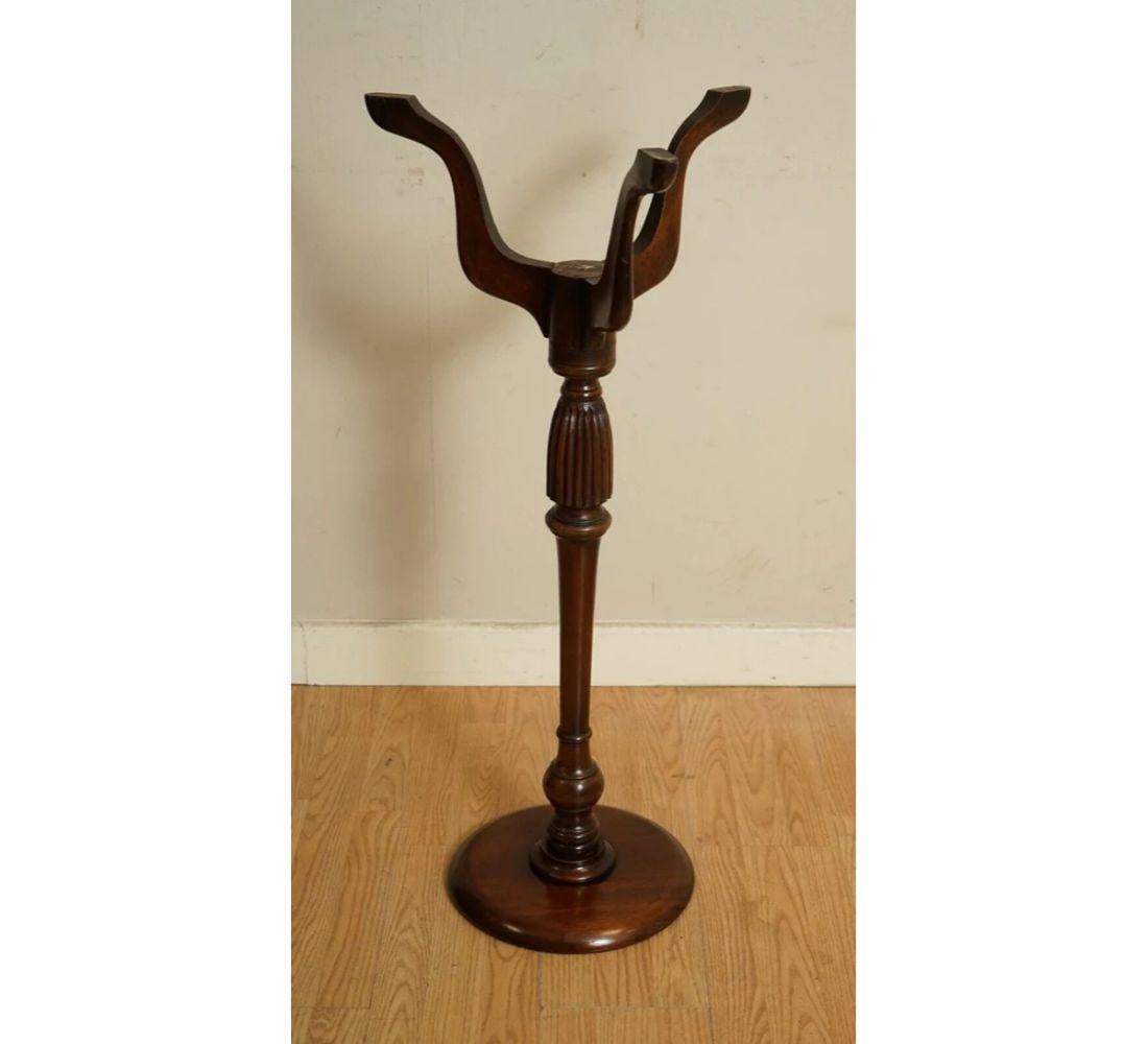 Lovely Tall Antique Carved Victorian Pedestal Plant Display Stand End Table 4