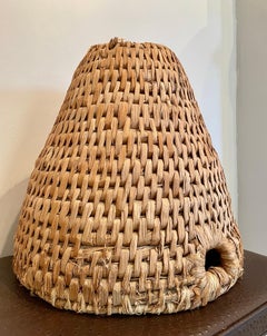 Lovely Tall French Straw Bee Skep, CA 1900