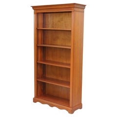 Lovely Tall Hardwood Open Bookcase with Four Adjustable Shelves