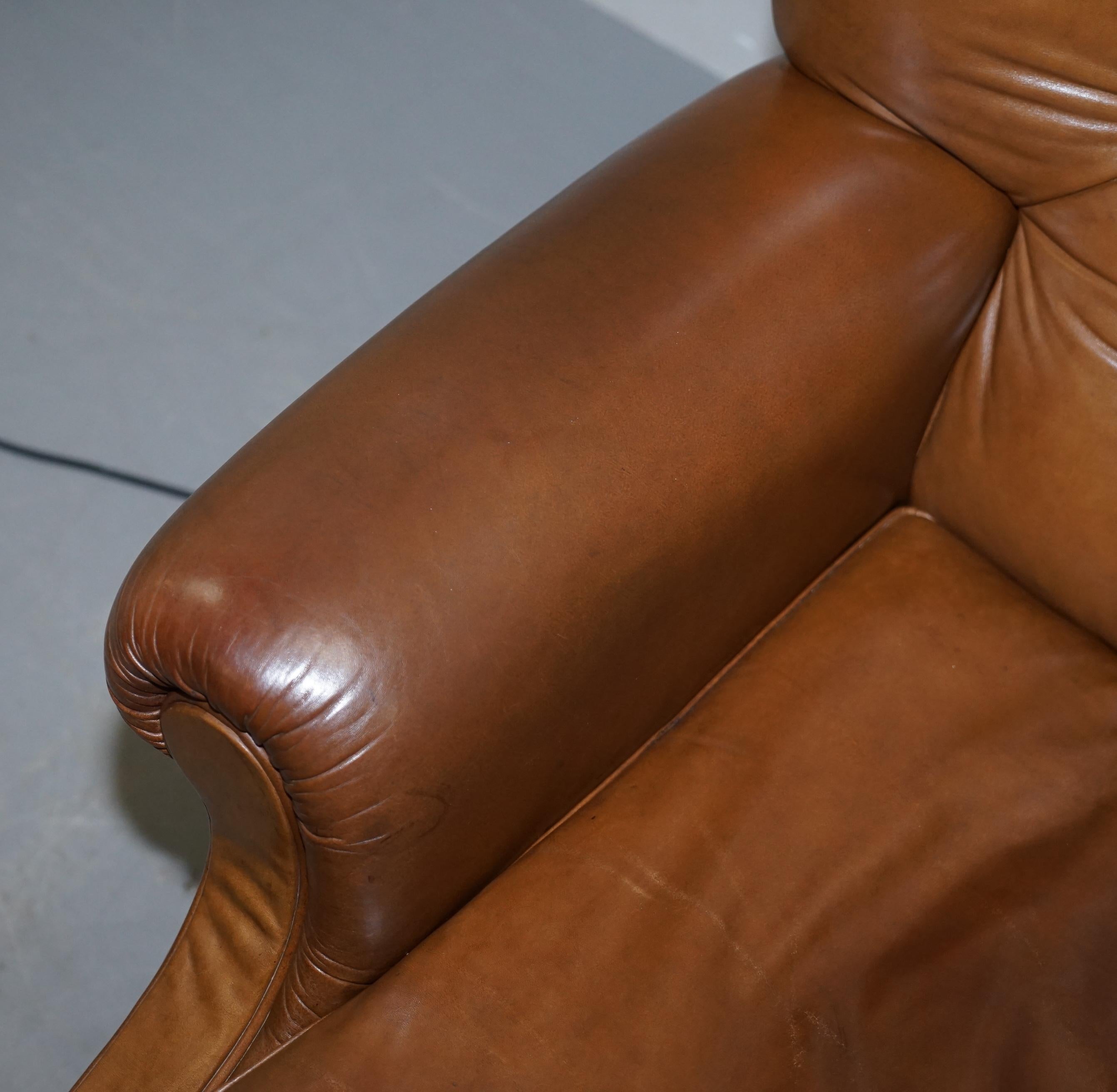 Lovely Tan Brown Leather Chesterfield Electric Relciner Armchair Comfortable!!!! 1