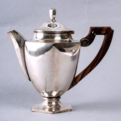 Lovely Tea and Coffee Service of Four Pieces - Silver Metal - Period: Art Deco