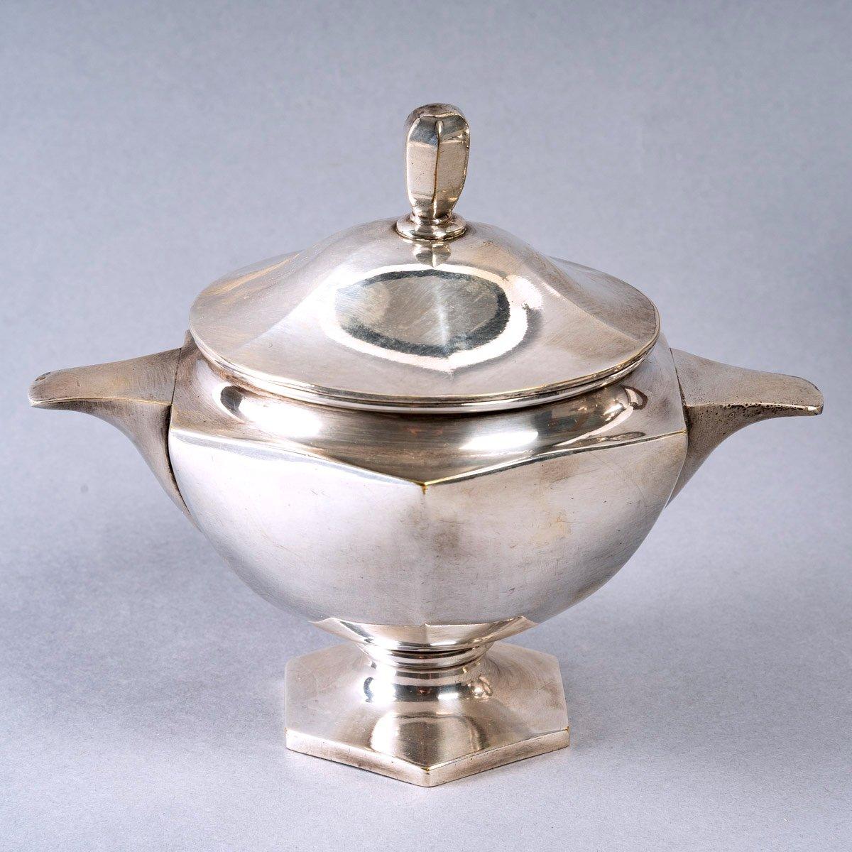 Lovely Tea and Coffee Service of Four Pieces - Silver Metal - Period: Art Deco For Sale 3