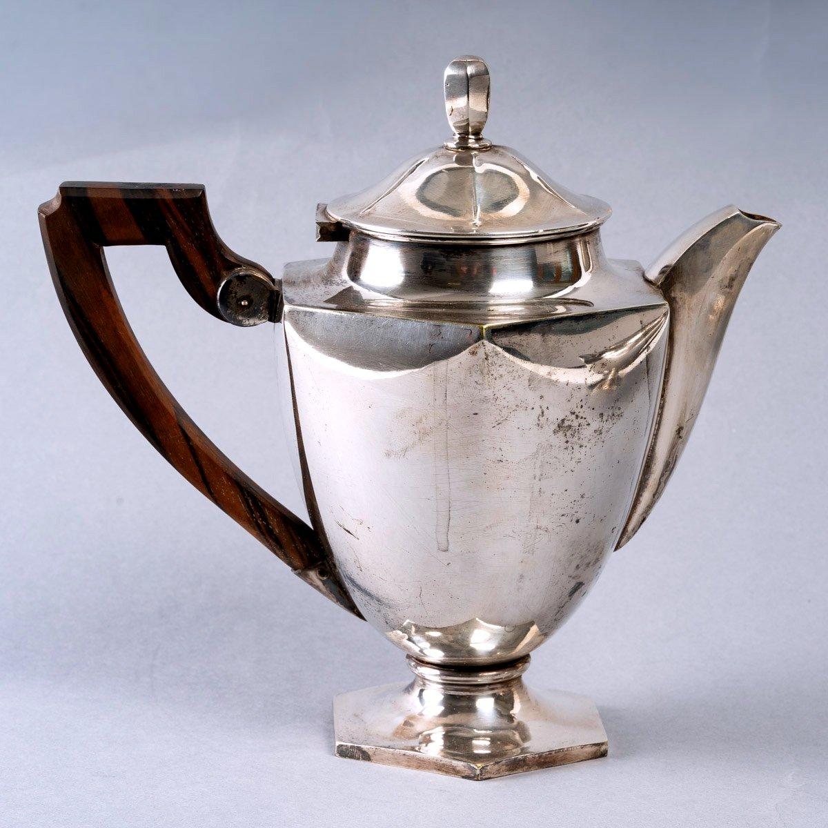 Lovely Tea and Coffee Service of Four Pieces - Silver Metal - Period: Art Deco For Sale 5