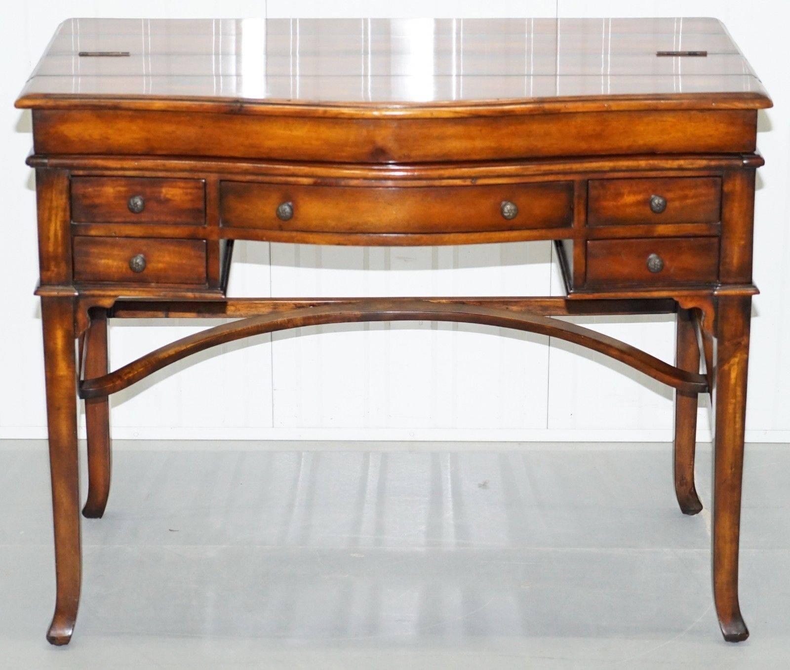 We are delighted to offer for sale this absolutely stunning Theodore Alexander The Residency fold-out writing table/desk with matching chair RRP £2500

A truly exquisite piece, as it stands it’s a very usable writing table that’s highly decorative