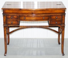 Lovely Theodore Alexander Campaign Fold Out Desk Writing Table and Chair