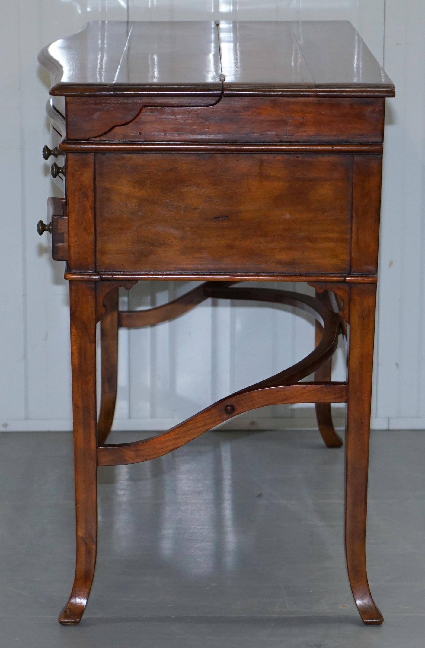 Lovely Theodore Alexander Campaign Fold Out Desk Writing Table Leather 5