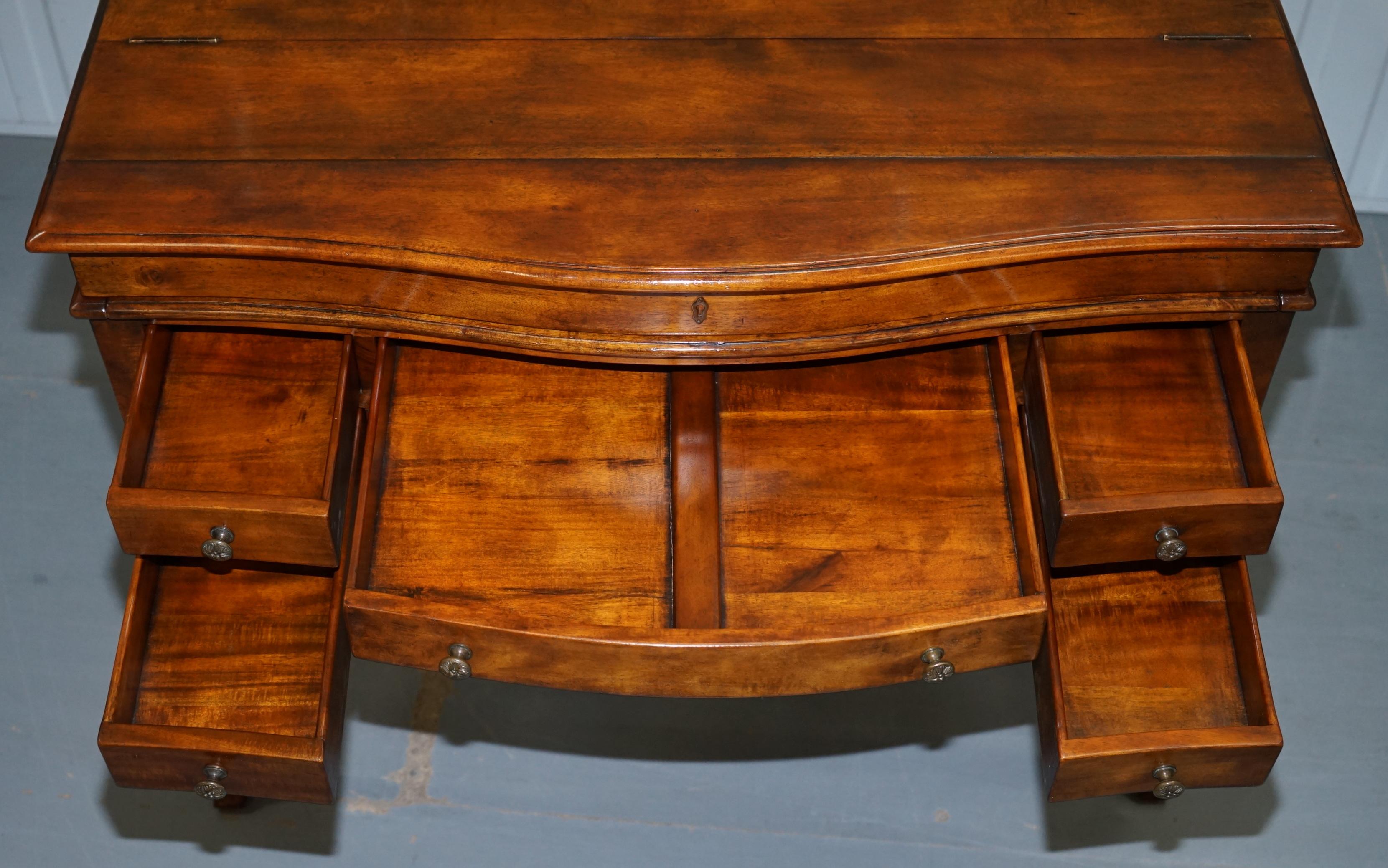 Lovely Theodore Alexander Campaign Fold Out Desk Writing Table Leather 13