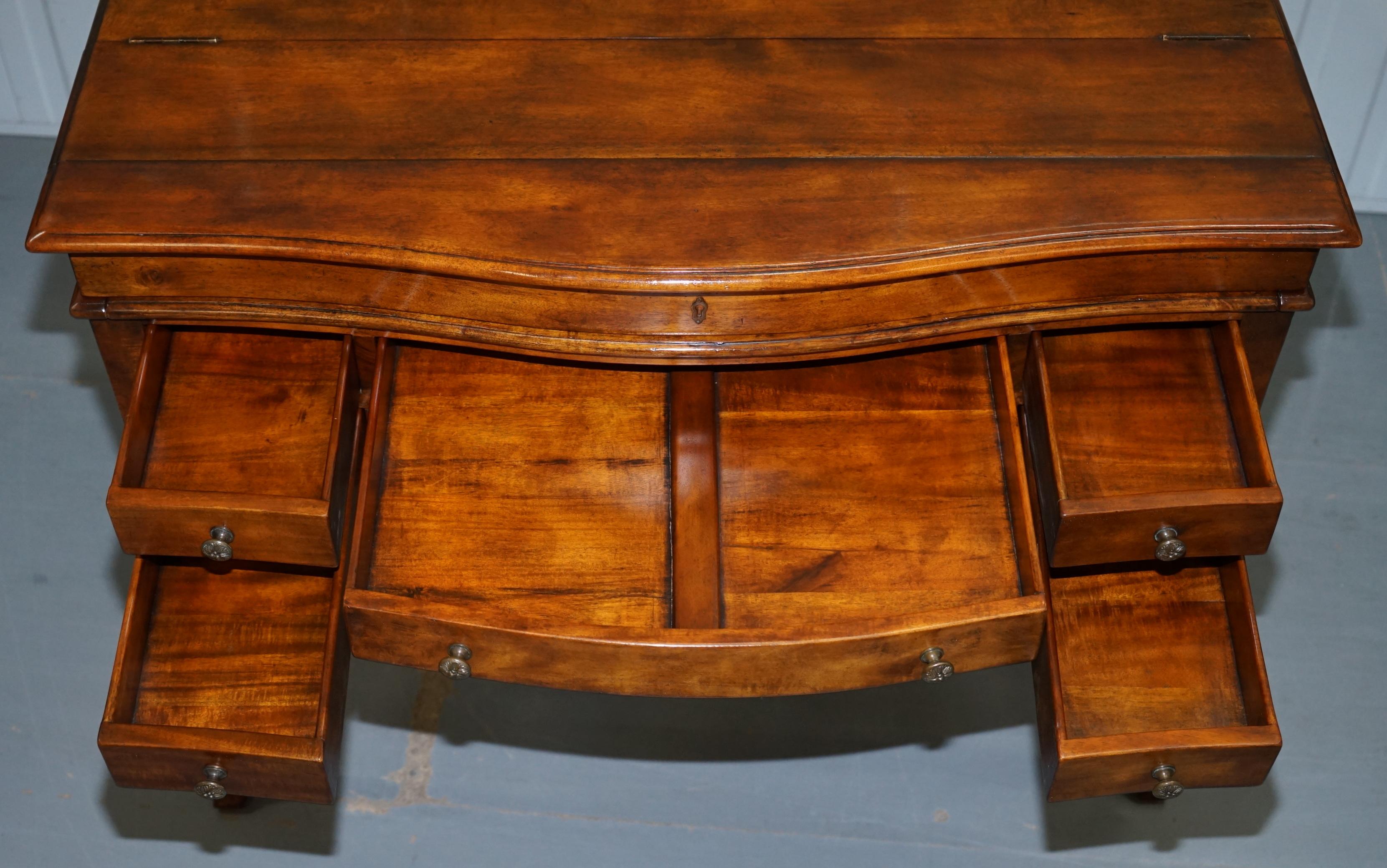 Lovely Theodore Alexander Campaign Fold Out Desk Writing Table Leather 14