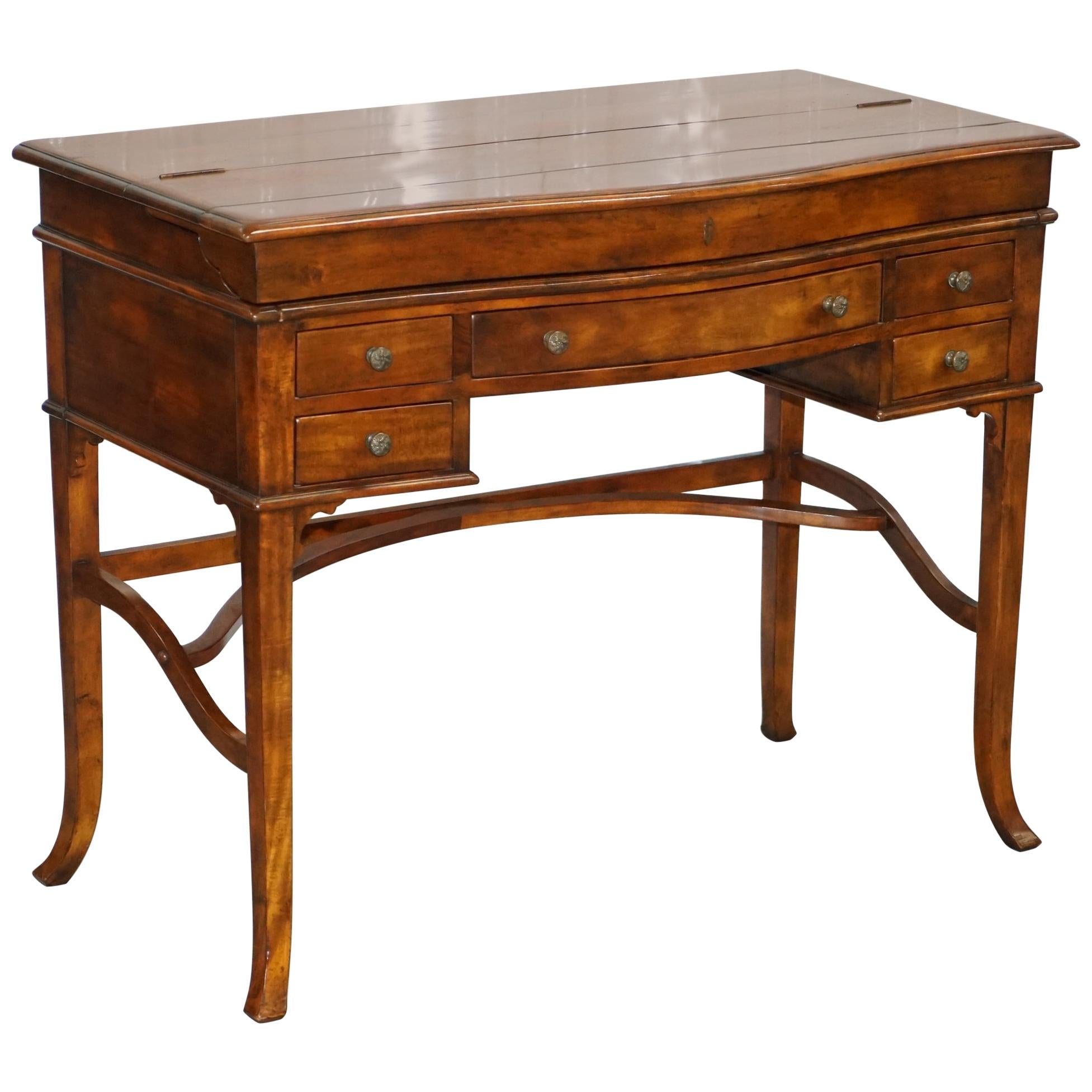 Lovely Theodore Alexander Campaign Fold Out Desk Writing Table Leather