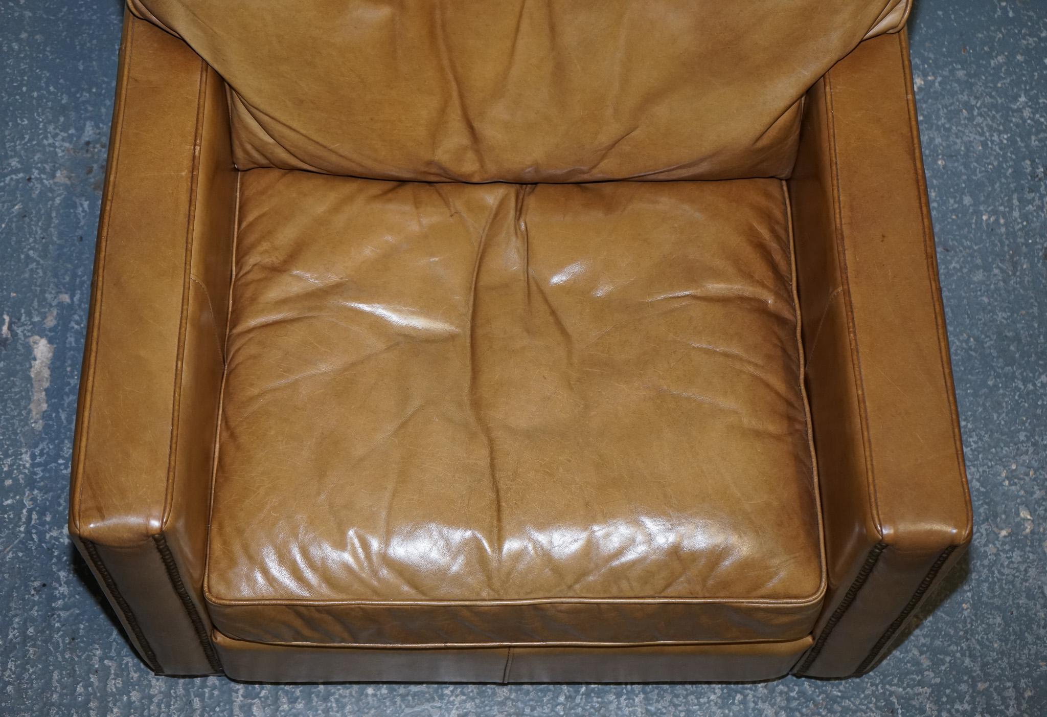LOVELY TIMOTHY OULTON VISCOUNT PAiR DI ARMACI IN PELLE TAN RRP £ 5200 in vendita 4