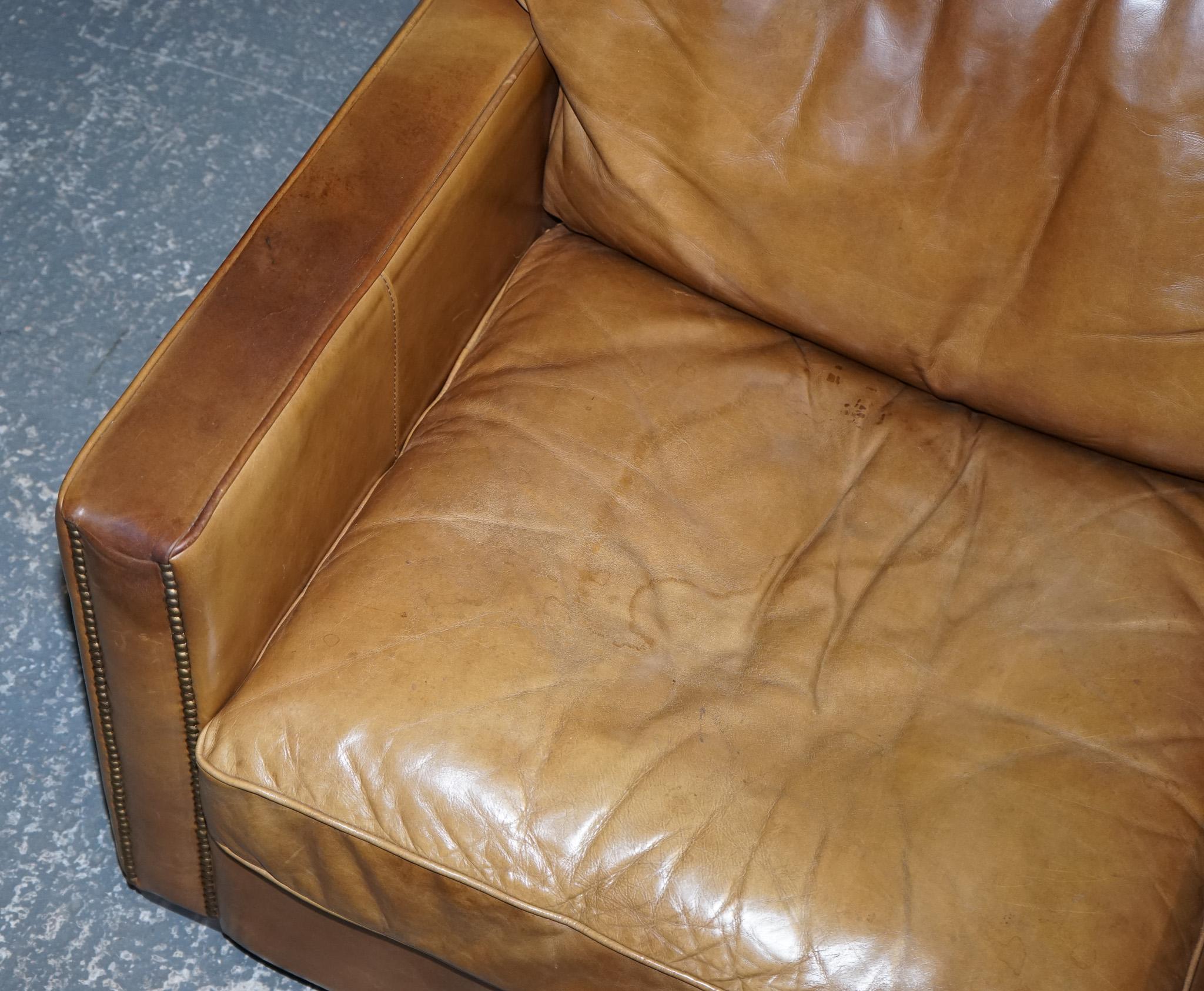 LOVELY TIMOTHY OULTON VISCOUNT PAiR DI ARMACI IN PELLE TAN RRP £ 5200 in vendita 9