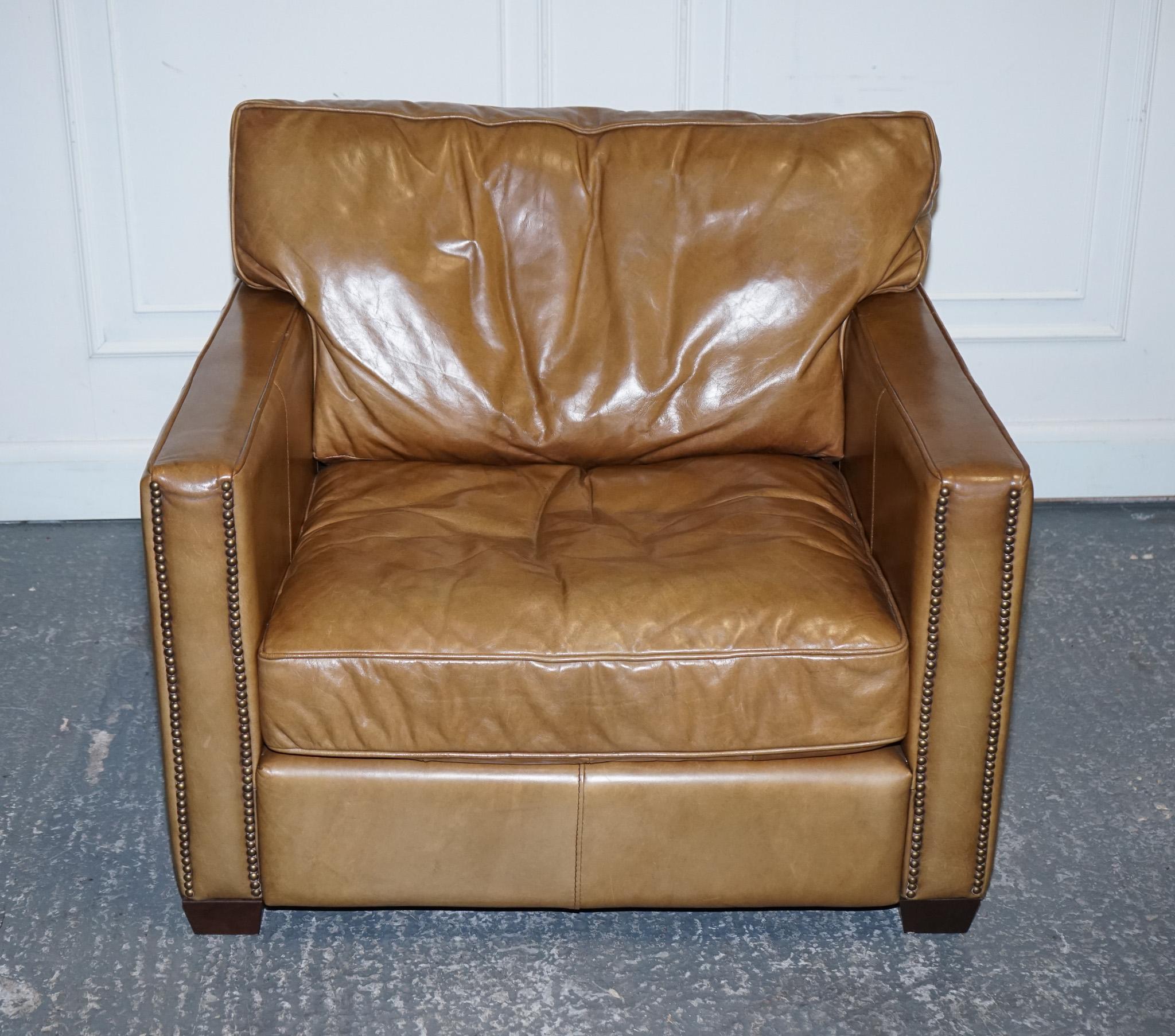 XX secolo LOVELY TIMOTHY OULTON VISCOUNT PAiR DI ARMACI IN PELLE TAN RRP £ 5200 in vendita