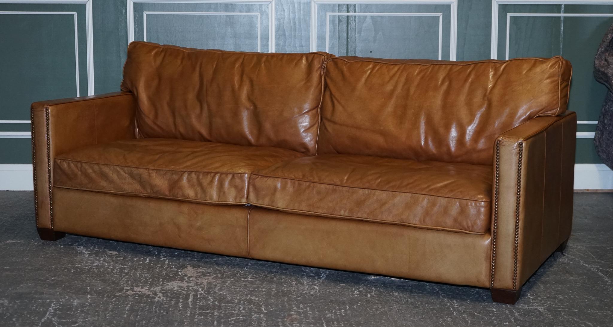 British Lovely Timothy Oulton Viscount Three to Four Seater Sofa