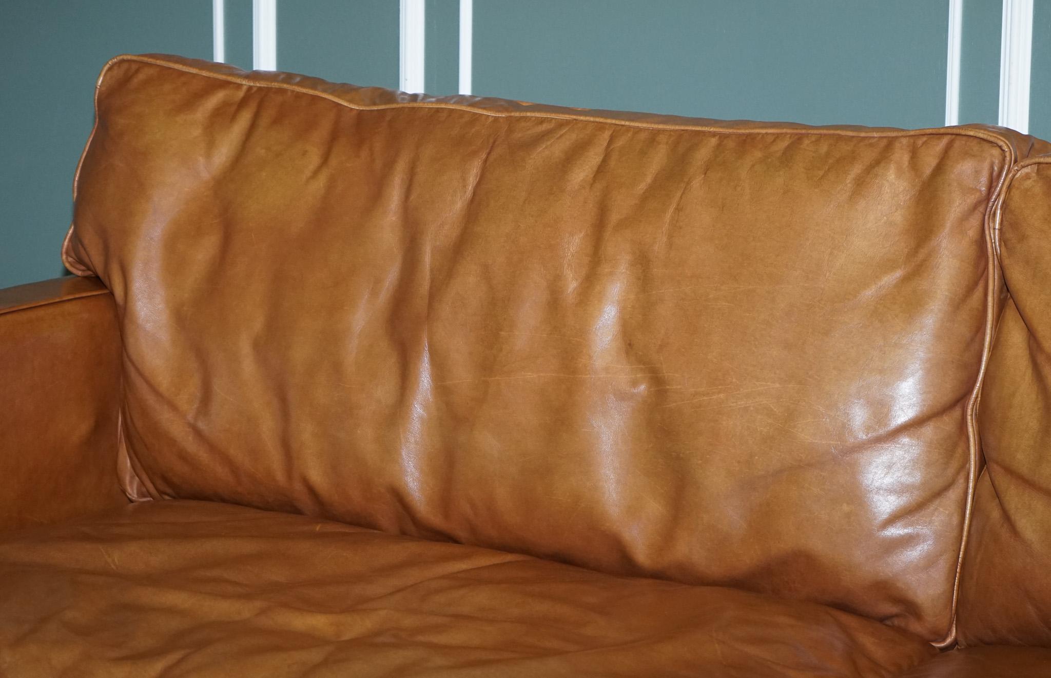 Brass Lovely Timothy Oulton Viscount Three to Four Seater Sofa