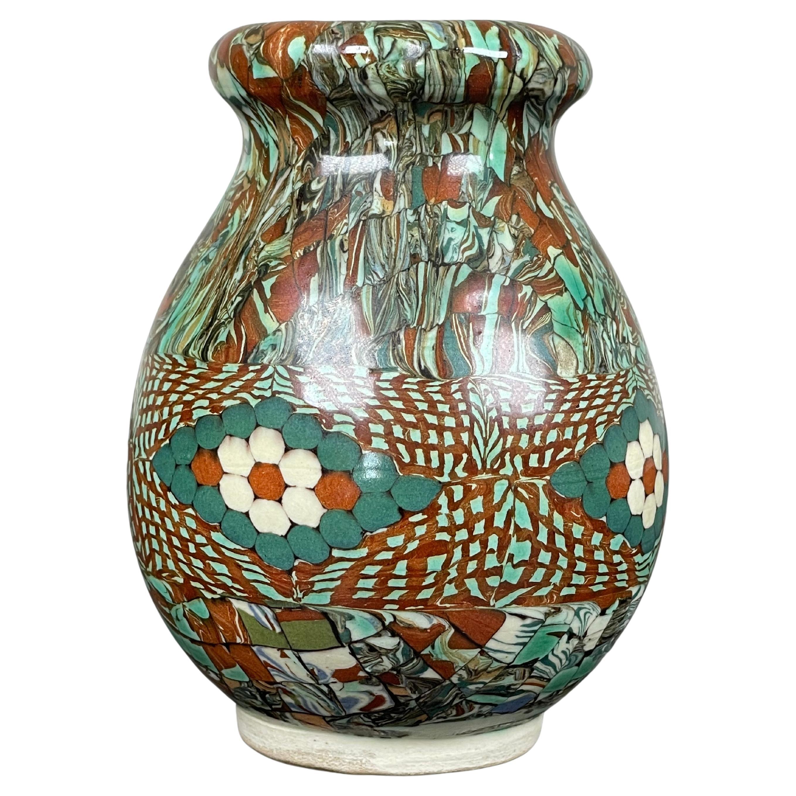 Grazioso piccolo vaso "Terre-mêlée" di Jean Gerbino Vallauris circa 1930 in vendita