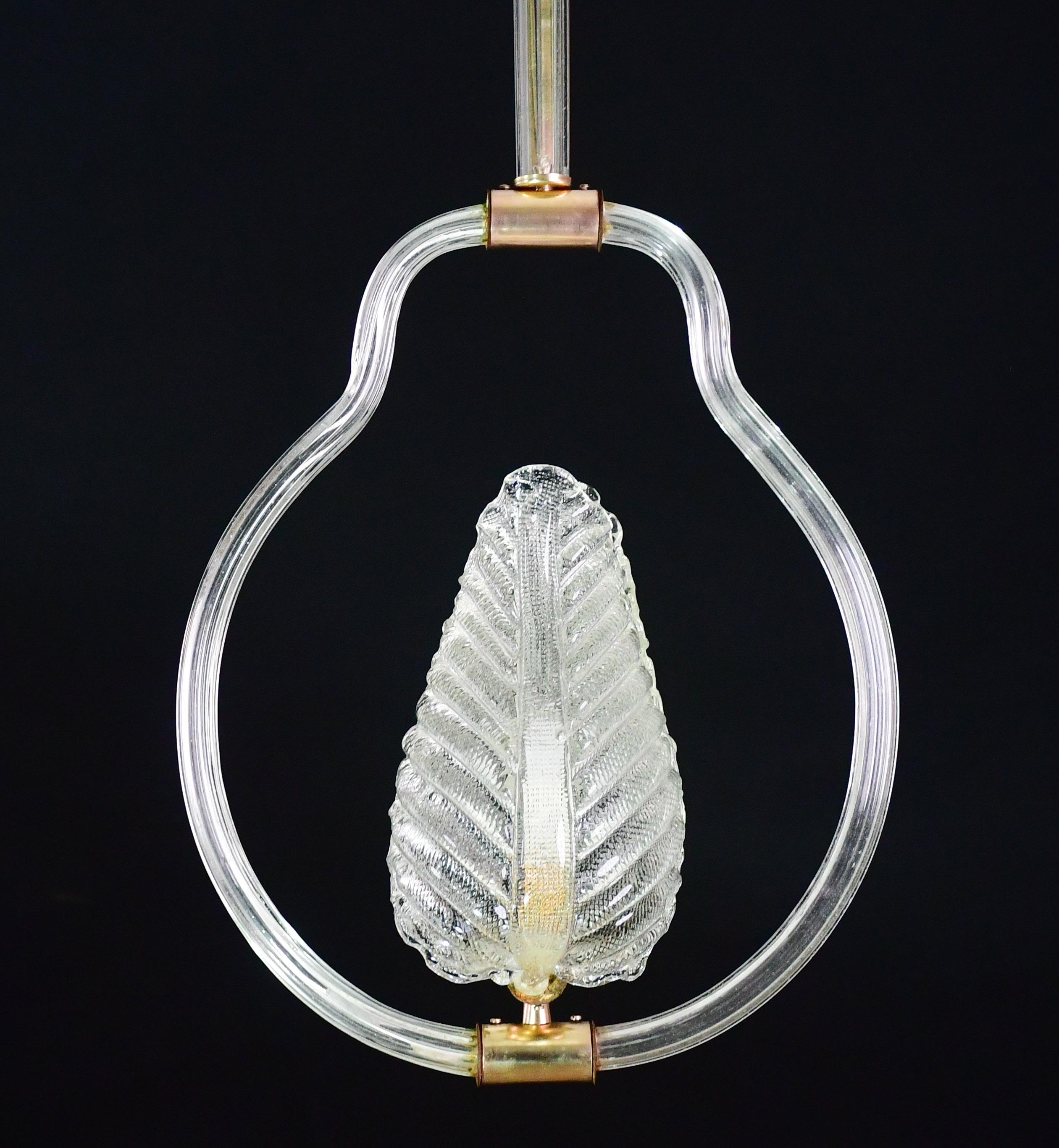 Wunderschöne transparente Art Decò Barovier e Toso Pendelleuchte Murano Glas, 1930er Jahre im Angebot 4