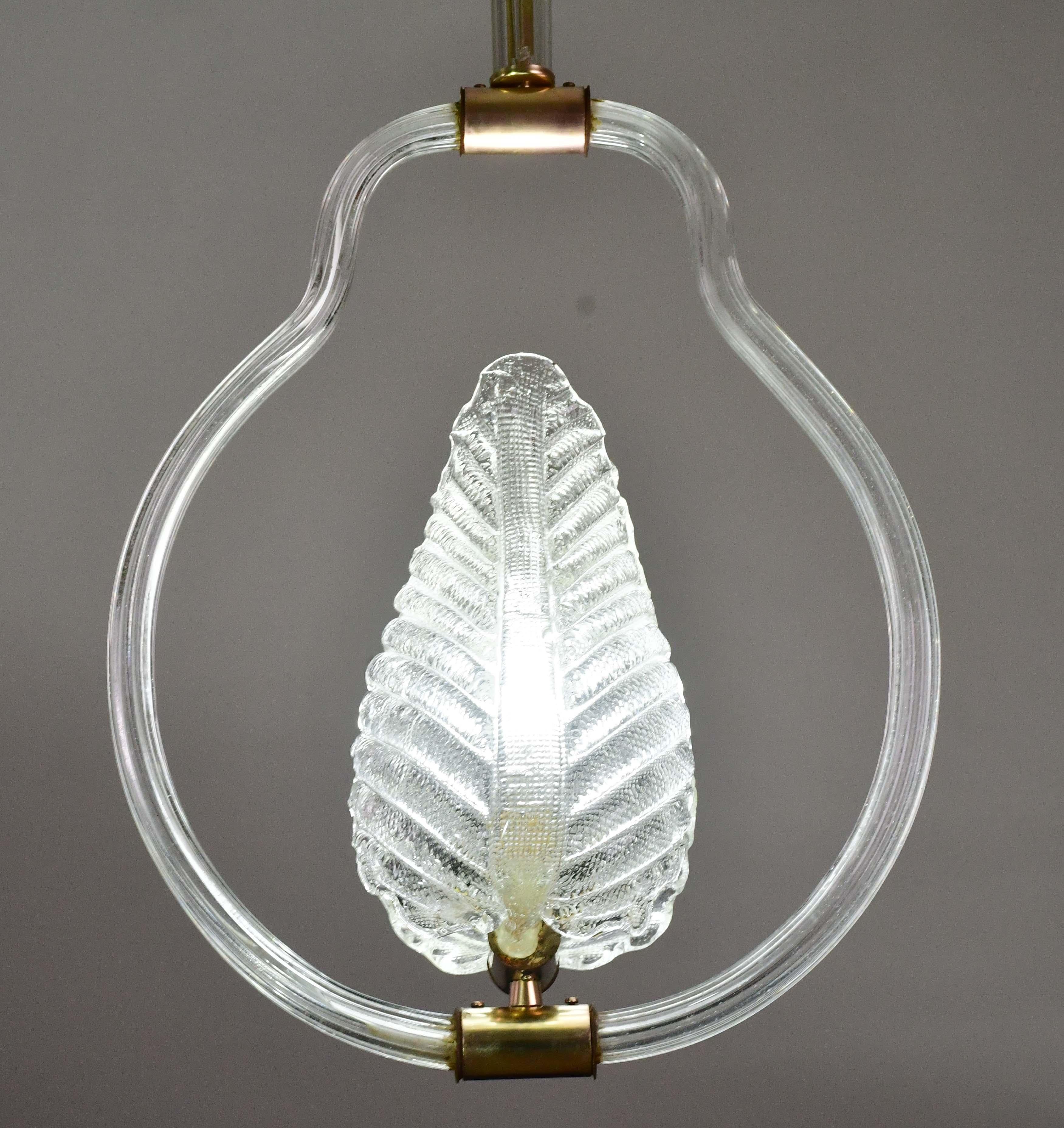 Wunderschöne transparente Art Decò Barovier e Toso Pendelleuchte Murano Glas, 1930er Jahre im Angebot 2