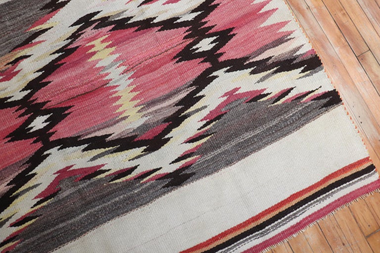 Lovely Tribal American Navajo Square Rug For Sale at 1stDibs