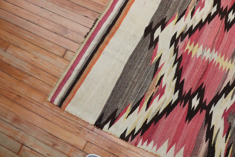 Lovely Tribal American Navajo Square Rug For Sale at 1stDibs