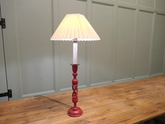 Lovely Turned and Painted Barley Twist Table Lamp