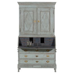 Vintage Lovely two-part bureau with lots of beautiful carvings, circa 100 years old.