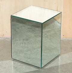 LOVELY VENETIAN GLASS BEVELLED END NIGHTSTAND SiDE TABLE PART SUITE