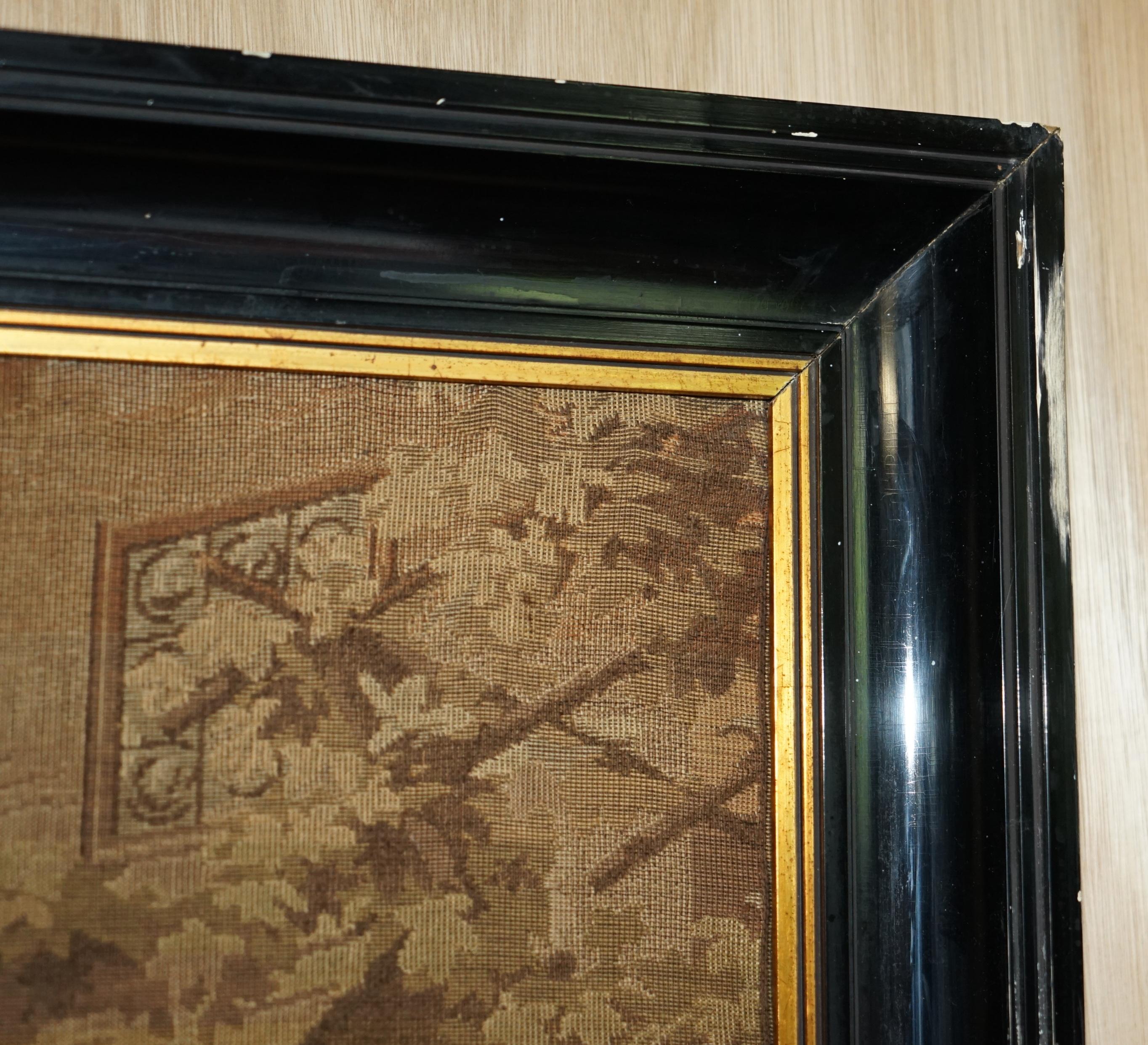Schöner, sehr großer, antiker französischer bestickter Wandteppich Napoleon III. um 1860 im Angebot 4