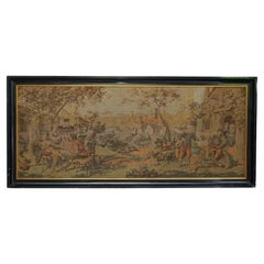 Lovely Very Large Napoleon III circa 1860 Antique French Embroidered Tapestry