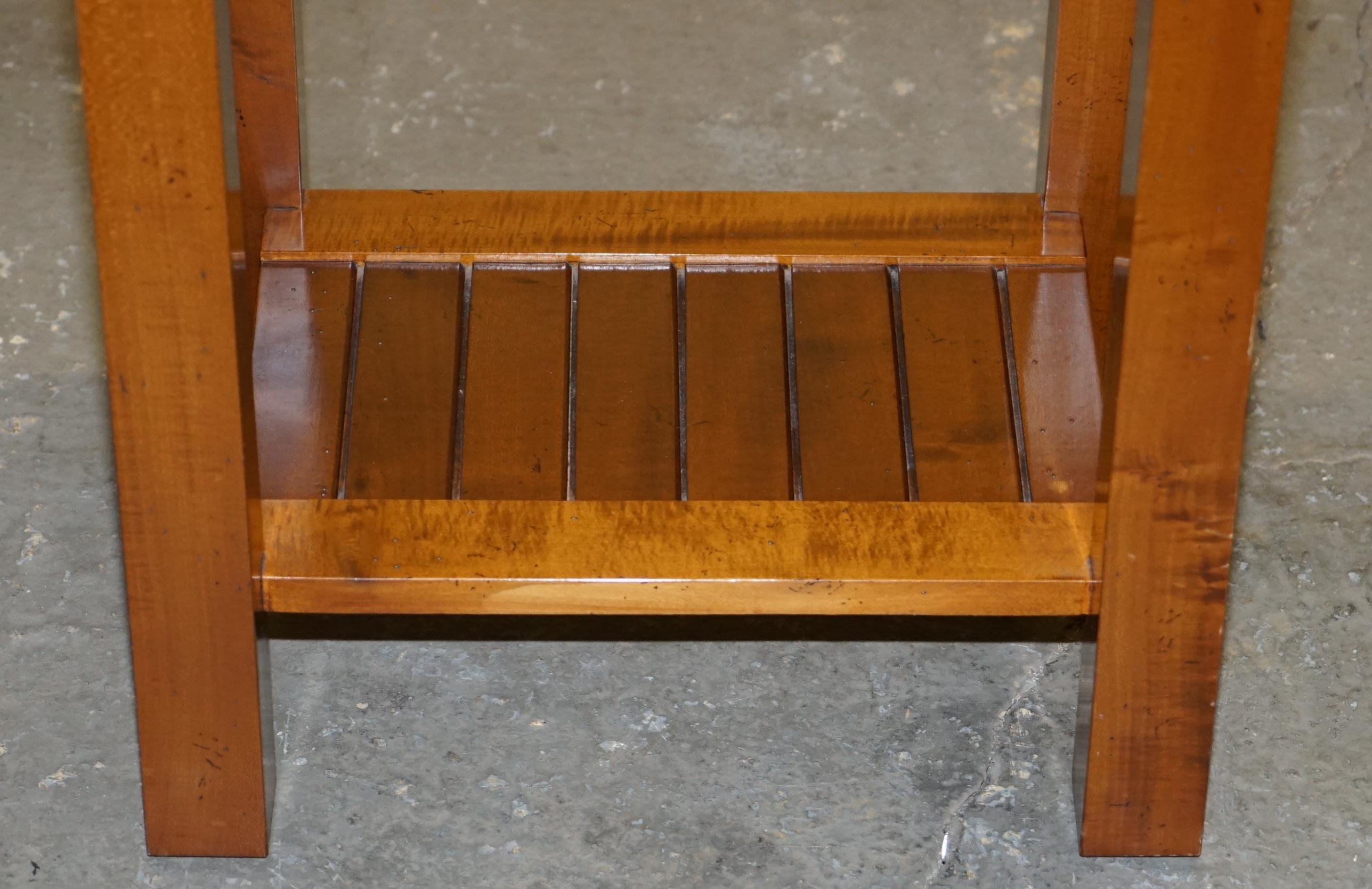 20th Century Lovely Very Tall Vintage Yew Wood Military Campaign Side End Lamp Wine Table