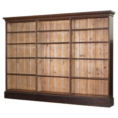 wide bookcase Lovely Victorian 1880 Mahogany and Oak Library Bookcase