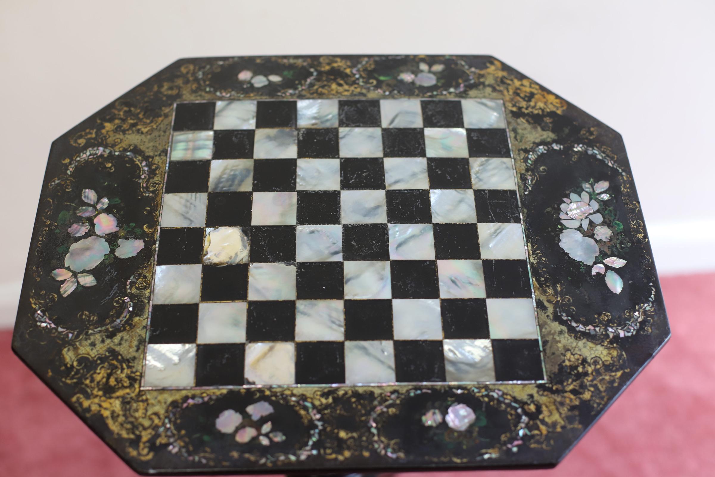 Lovely Victorian Ebonized Game Table made by Jennens  and Bettridge  For Sale 5