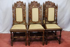 Lovely Victorian English Oak Dining Chairs