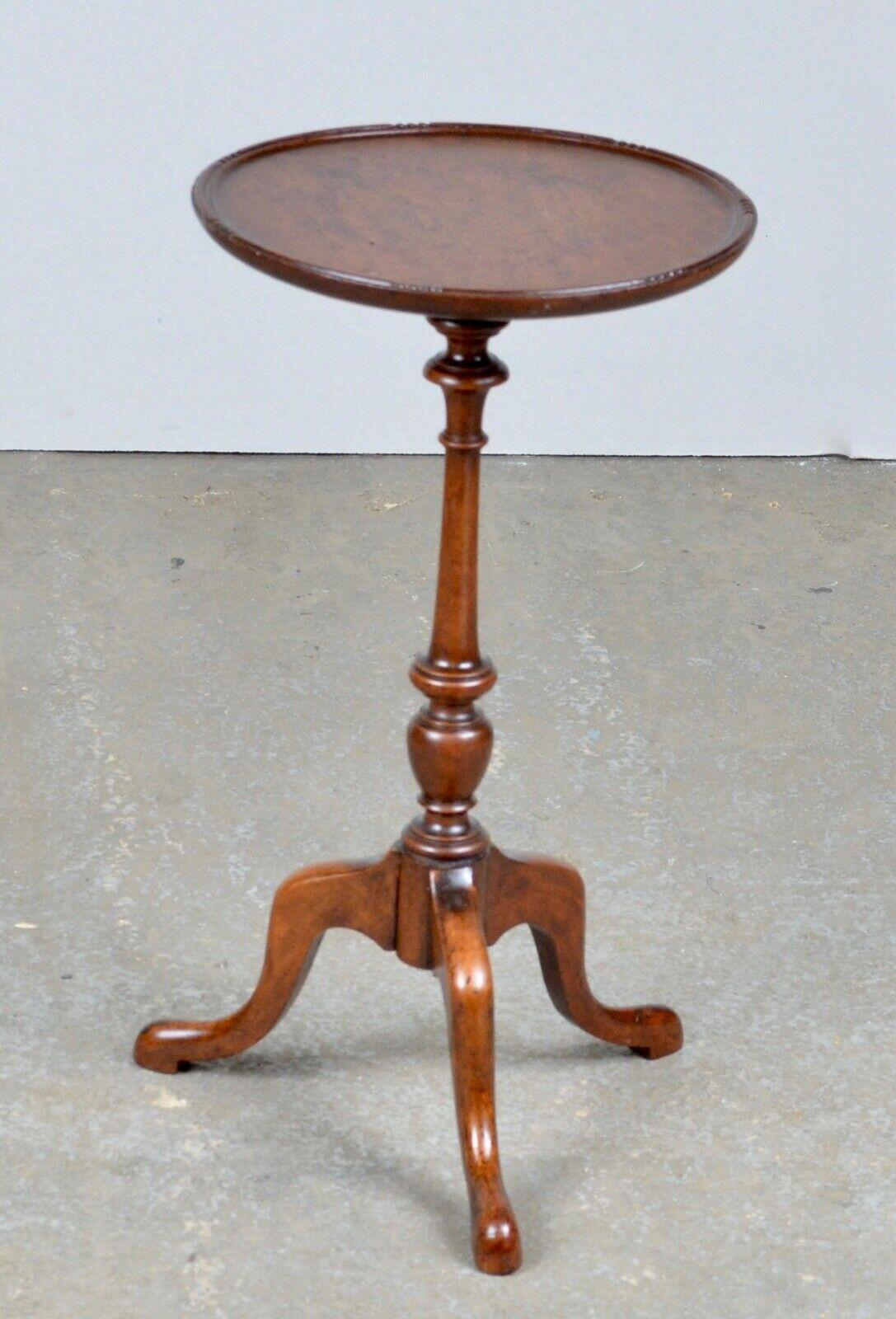 Lovely Victorian Hardwood Tripod Lamp Side End Wine Table 2