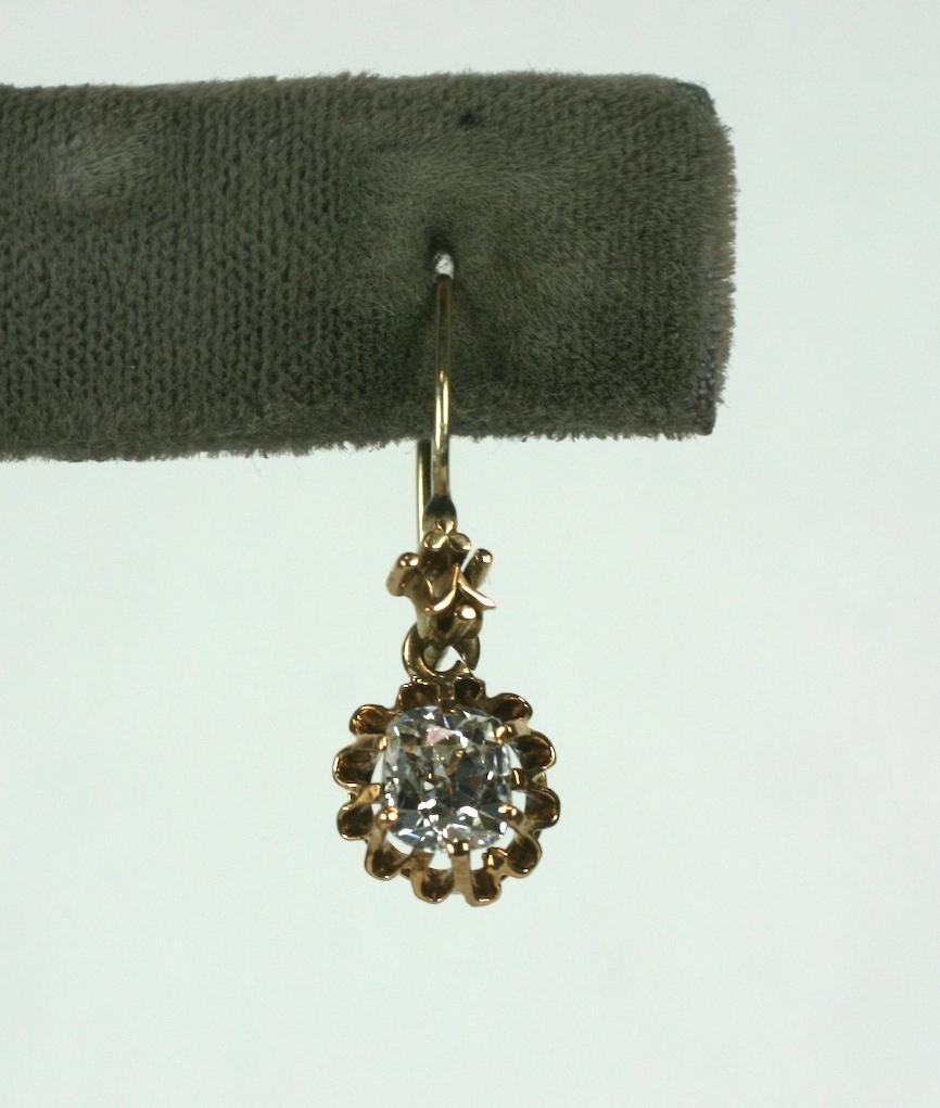 Lovely Victorian Mine Diamond Earrings For Sale 3