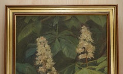 Lovely Victorian Oil on Canvus Painting by E.Drvee circa 1880-1900 of Flowers