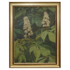 Lovely Victorian Oil on Canvus Painting by E.Drvee circa 1880-1900 of Flowers