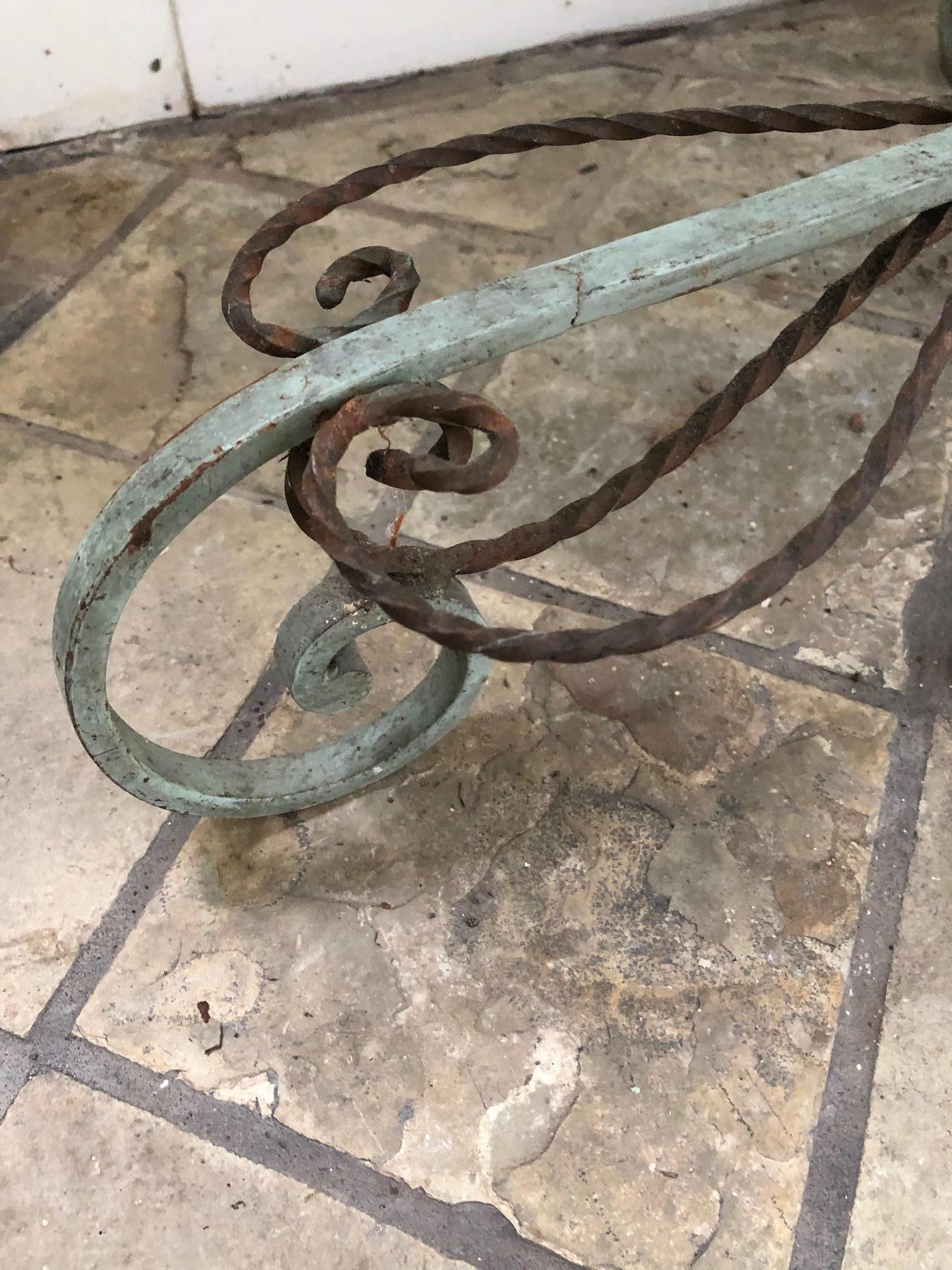 Lovely Victorian Style Coat Rack with Iron Curlicues In Good Condition For Sale In Hopewell, NJ