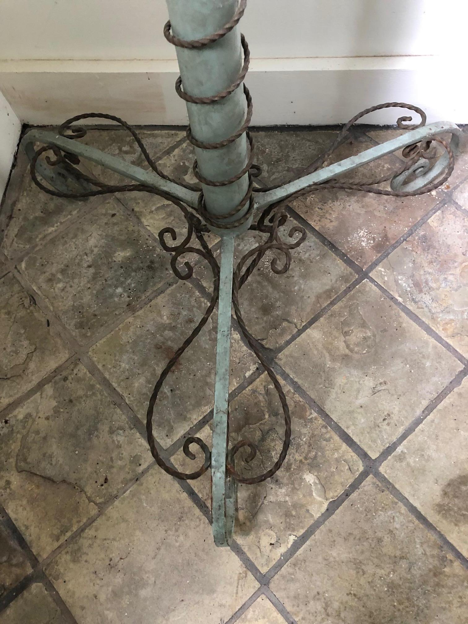 Lovely Victorian Style Coat Rack with Iron Curlicues For Sale 1