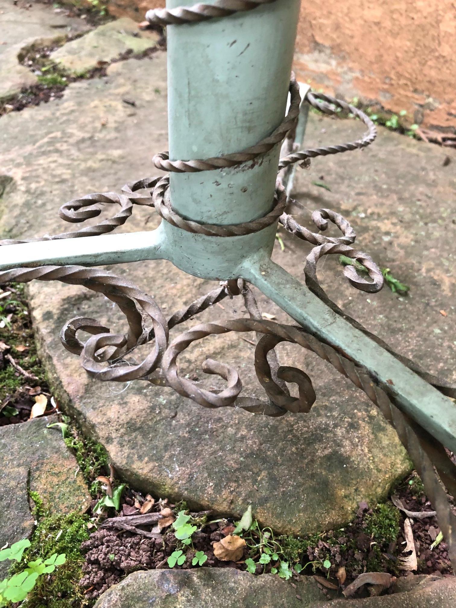 Lovely Victorian Style Coat Rack with Iron Curlicues For Sale 2