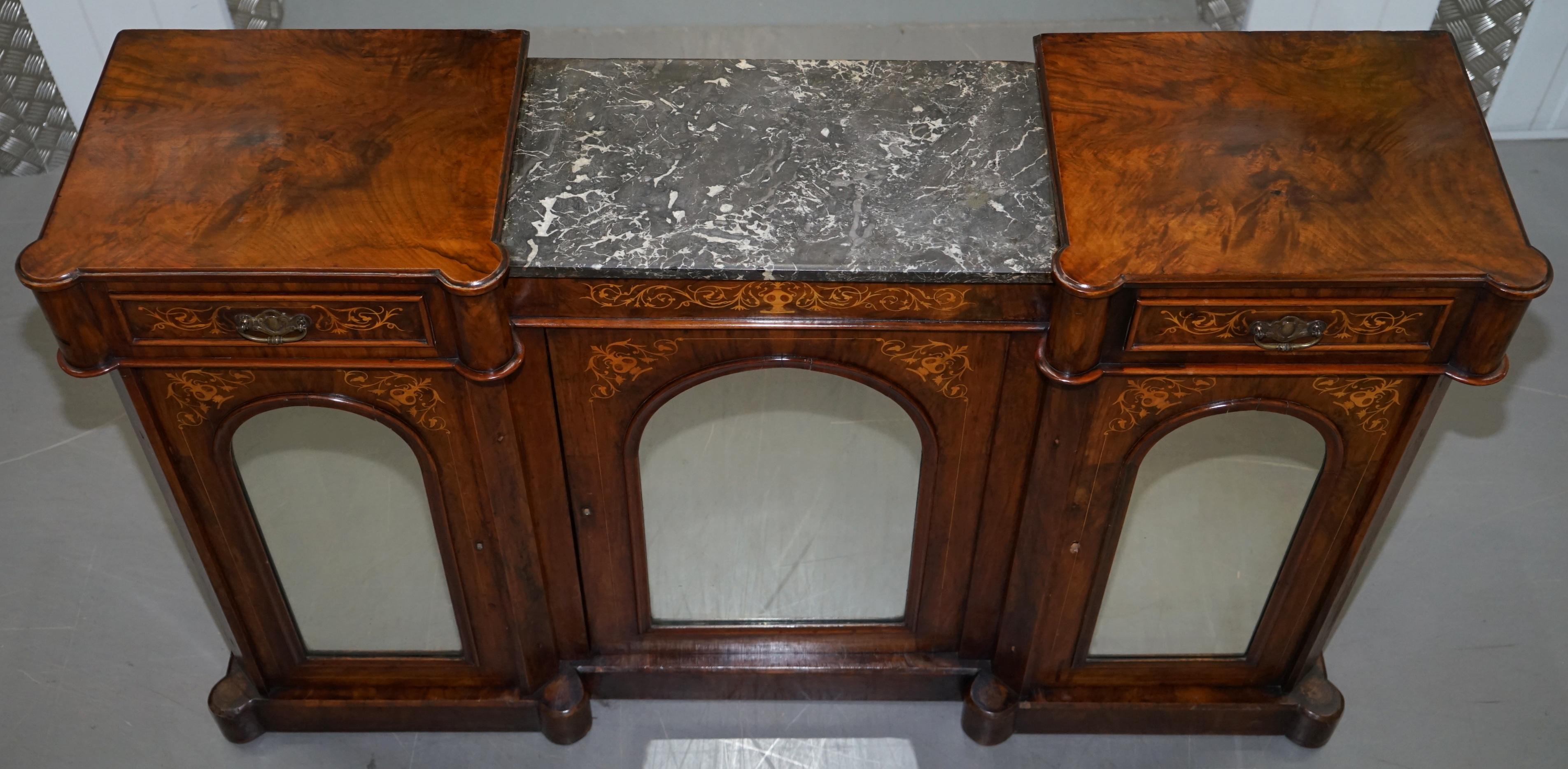 credenza with marble top