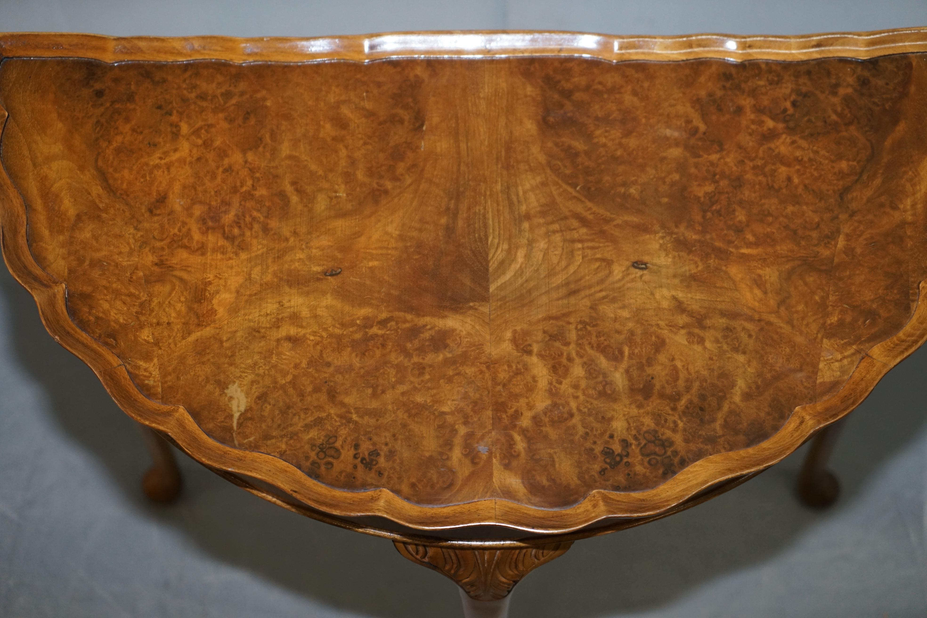 antique half moon table