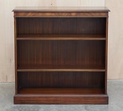 Lovely Vintage Bevan Funnell Flamed Hardwood Dwarf Open Library Bookcase