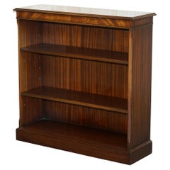 Lovely Vintage Bevan Funnell Flamed Mahogany Dwarf Open Library Bookcase