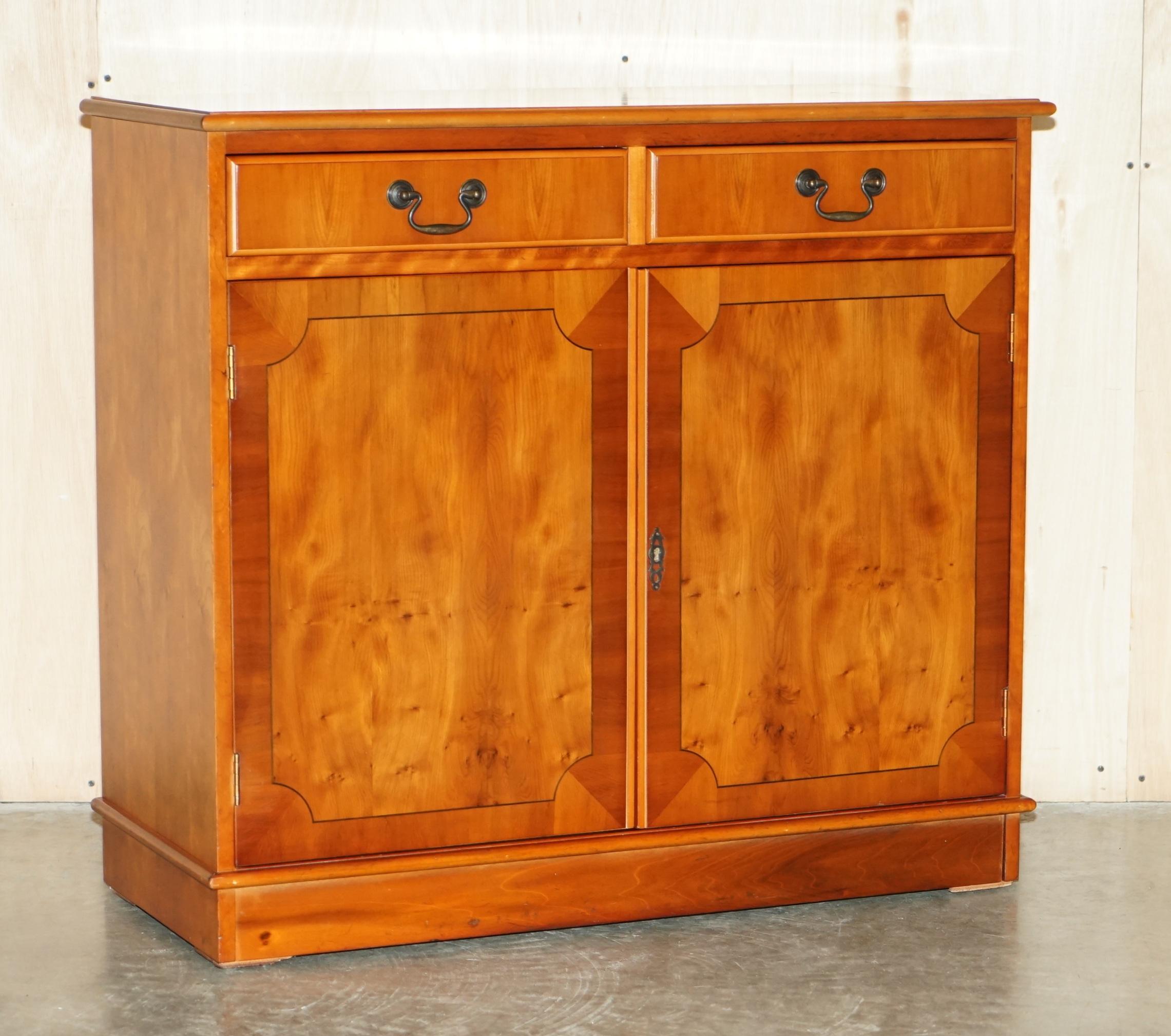 Royal House Antiques

Royal House Antiques is delighted to offer for sale this lovely burr yew wood two cupboard and drawer sideboard 

Please note the delivery fee listed is just a guide, it covers within the M25 only for the UK and local Europe