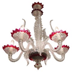 Grazioso lampadario vintage di Murano del 1960
