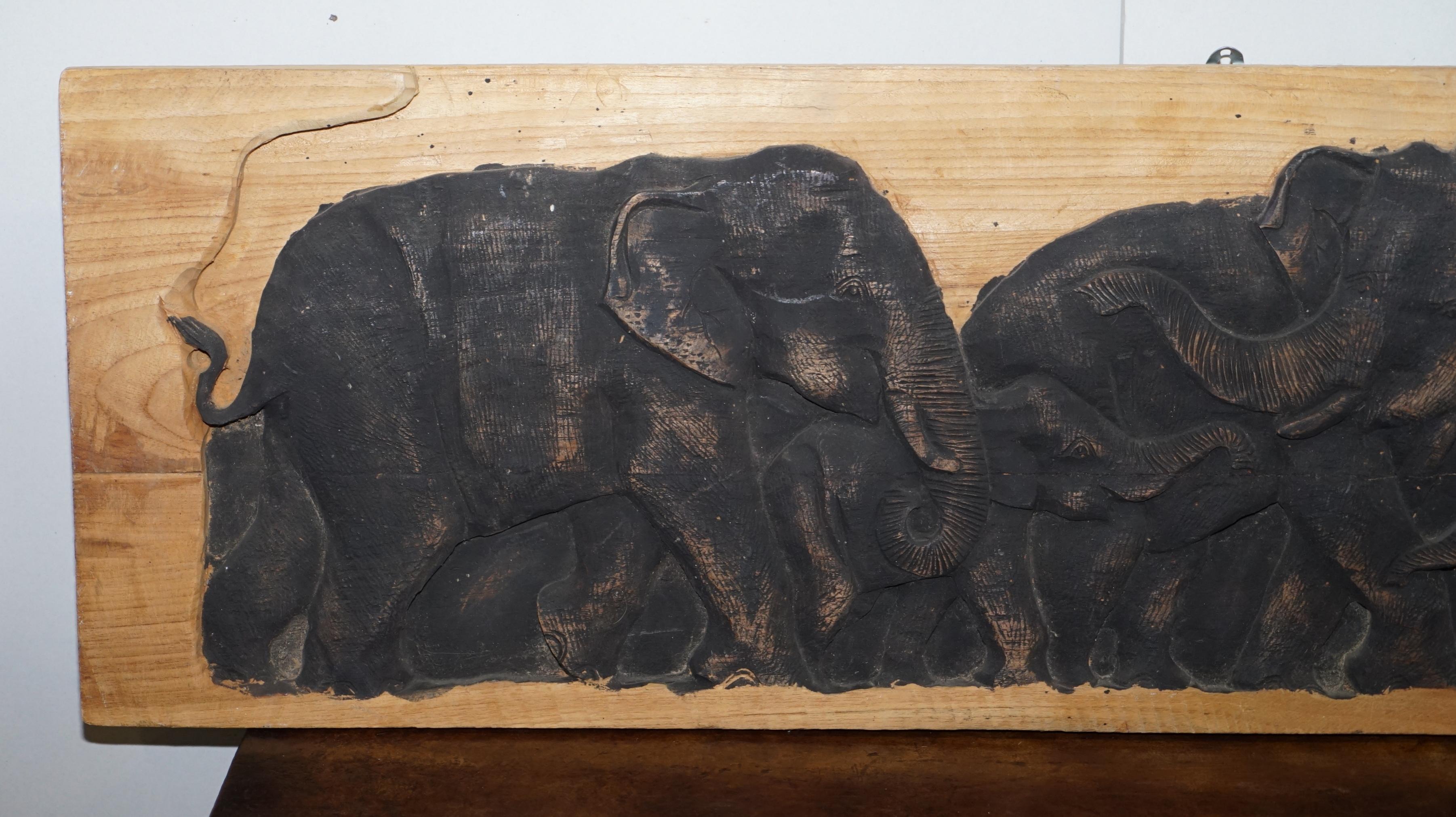 We are delighted to offer for sale this lovely hand carved Elephant plaque.

Its circa 1960s, carved from one piece of wood and depicts and happy heard of elephants

Dimensions:

Height 33.5cm

Width 115.5cm

Depth 3.5cm

Please note all