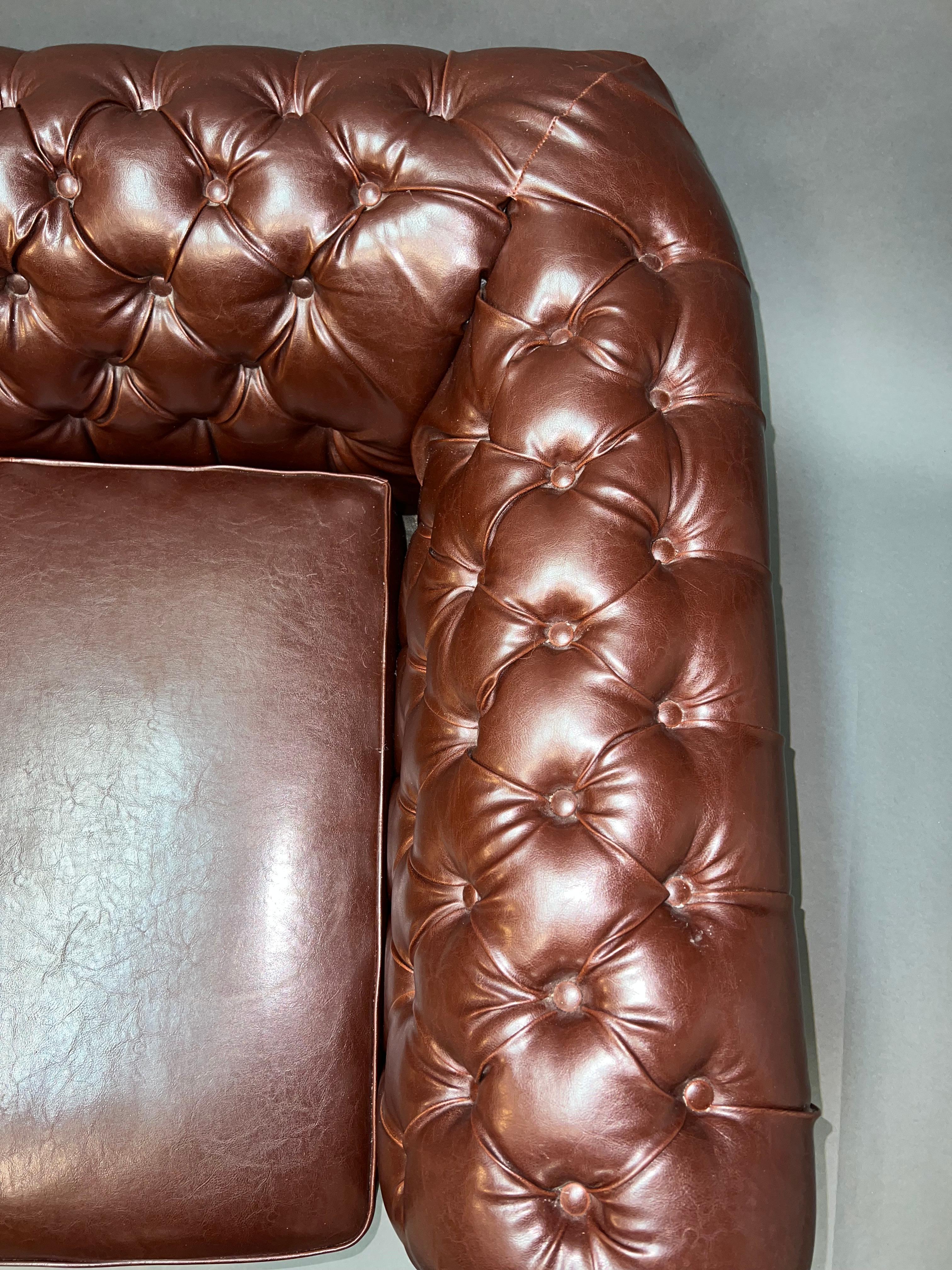 brown leather chaise sofa