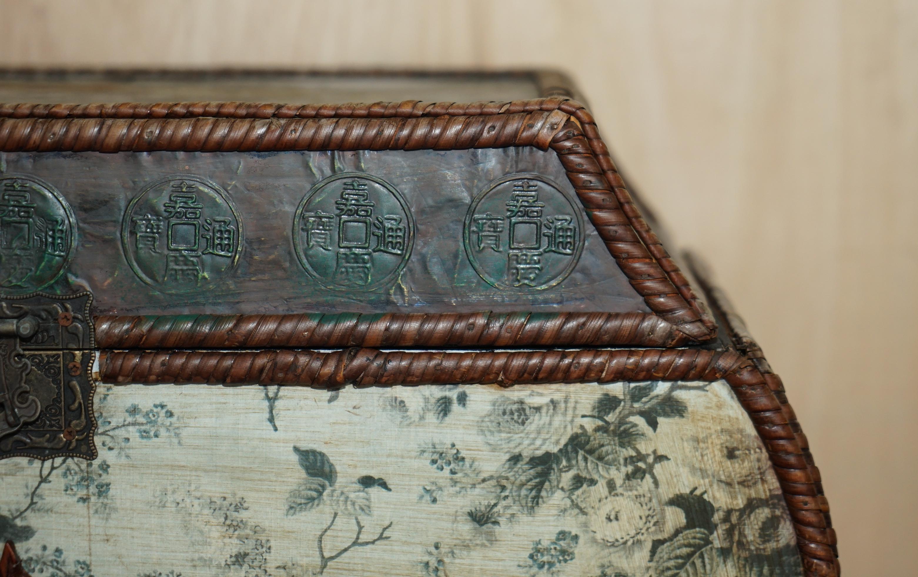 Hand-Crafted Lovely Vintage Chinese Wine Side Table Cabinet with Bottle & Glass Storage For Sale